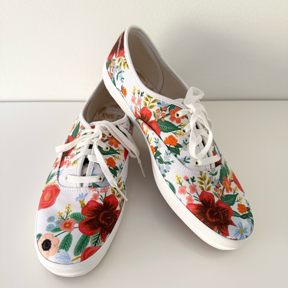 Keds x Rifle Paper Co Champion Wildrose White Floral Sneaker Size 9 NWOT - Picture 12 of 12